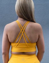 Load image into Gallery viewer, Cross Back Sport Bra-Yellow
